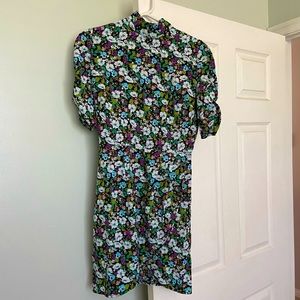 Nasty Gal floral short sleeved dress